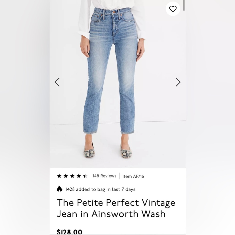 The Petite Perfect Vintage Jean in Ainsworth Wash